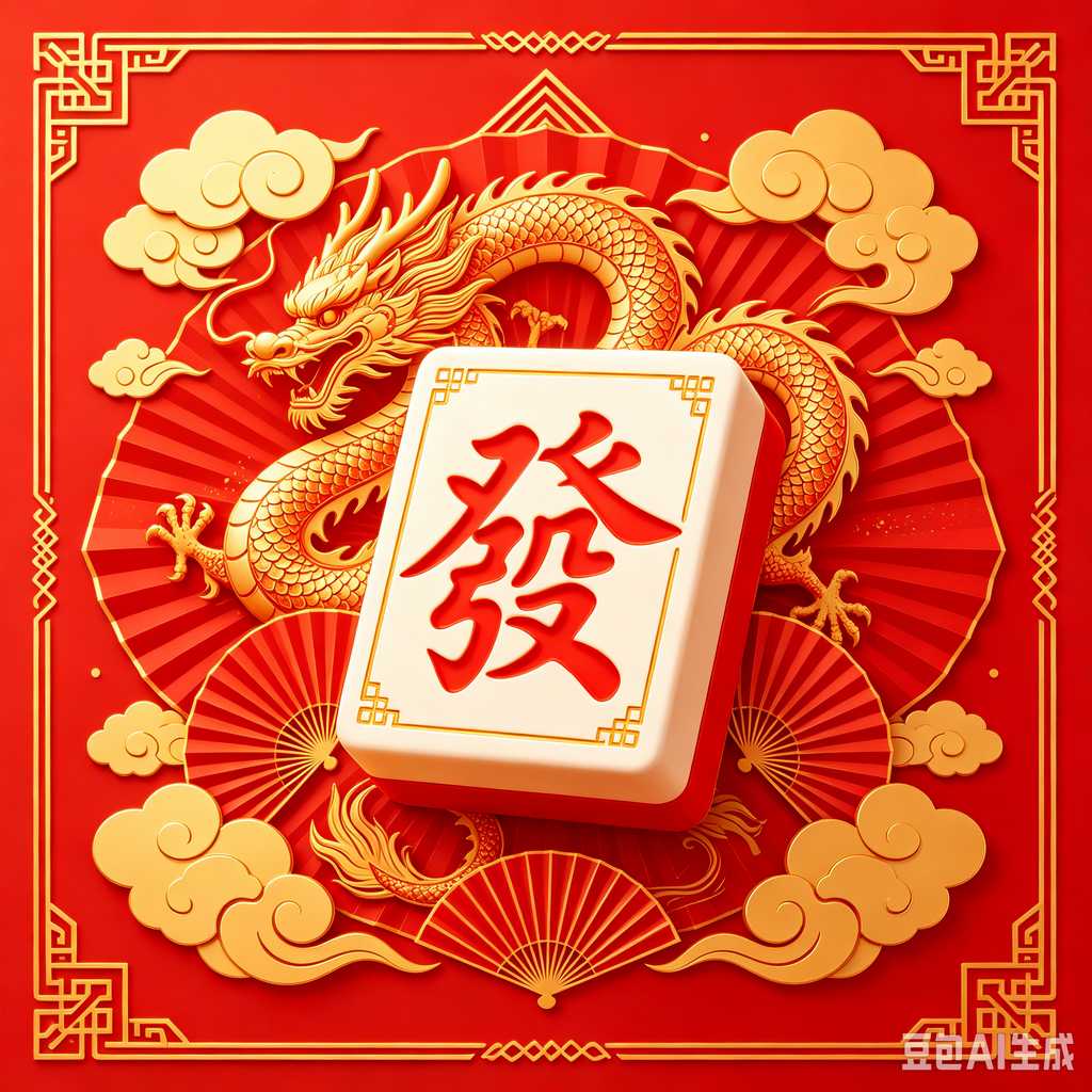 gradient green mahjong set