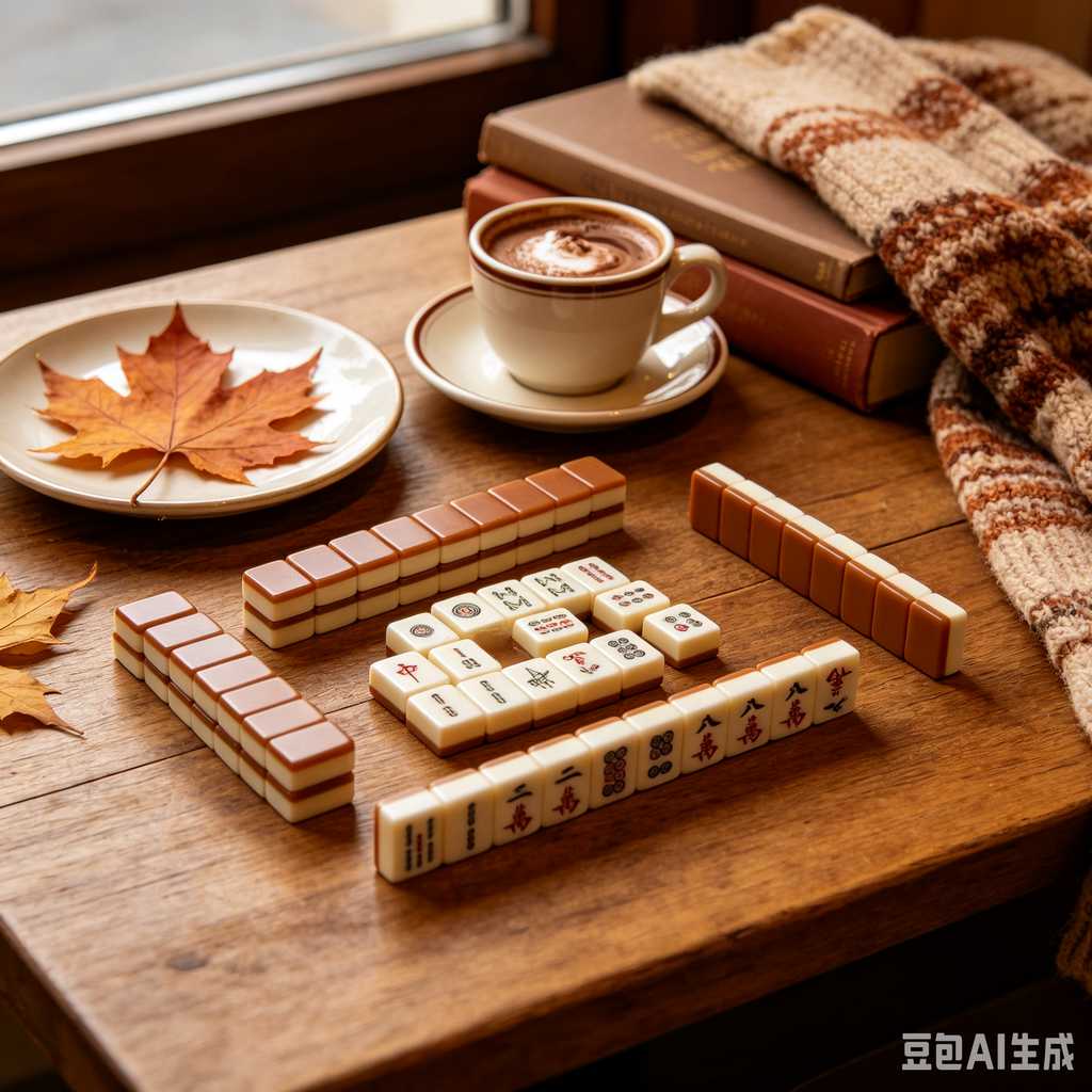 wood mahjong tiles