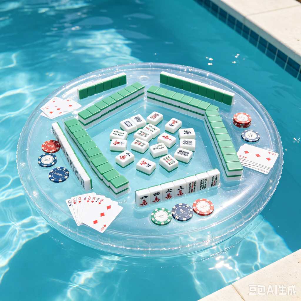 gradient green mahjong set